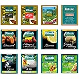 Dilmah, Gourmet, Green Tea, Fun Tea, Tea Sampler, 12 Different Varieties, 5 Tea Bags Each, Single Origin 100% Pure Ceylon, 4 Green Teas, 4 Pure Black Teas, 4 Fun Flavor Black, 60 Foil Enveloped Tea Bags, (Pack of 60)
