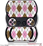 PSPgo Skin and Screen Protector Kit - Argyle Pink and Brown fits Sony PSP g ....
