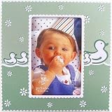 Deluxe Scenic Baby Photo Frame, Green