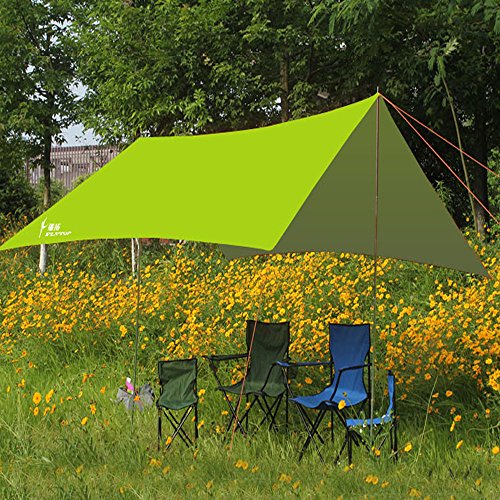 Portable Camping Sun Shade Canopy,PortableFun Waterproof Sun Shelter Tent Rain Trap With Carry