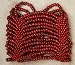 Cuff Bracelet - Coral (Red) - Beaded Stretch Style, Indonesian. Color Will Vary.
