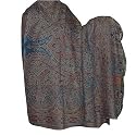 Prayer Shawl Wrap Dress in Pure Wool Paisley Jacquard Patterns 106 x 55 inches