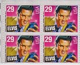 1993 ELVIS PRESLEY #2721 Block of 4 x 29 cent US Postage Stamps