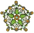 Pugster Green Pentagon Brooch