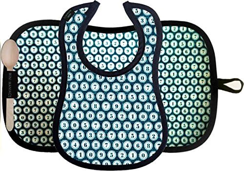 MINI MANIACS TYPEWRITER TRAVEL BIB AND MAT SET