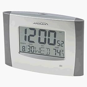 Atomix 00582 Radio Controlled Titanium Digital Desk Wall Clock by ATOMIX