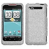 Silver With Full Rhinestones Hard Protector Case Cover For HTC Merge ADR632 ....