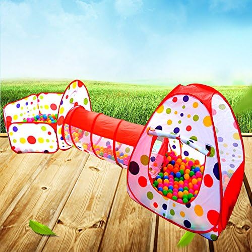 Kids Play Tents, HUICHUANG Play Tunnel and Tent Play Tents Cubby-Tube-Teepee Indoor Playhouse Pop up Tent 3pc Outdoor GamehouseToy Hut