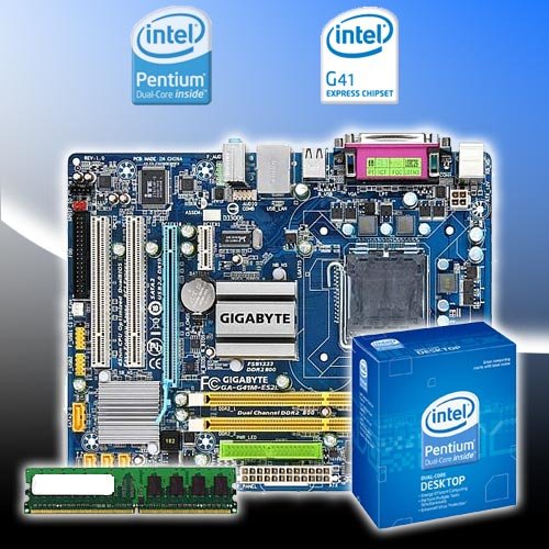 Intel Dual Core E5300 2.6ghz - Gigabyte Ga-g41m-es2l - 2gb Ddr2 Pc5300 Motherboard Bundle Bu001b Picture