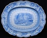 Huge Staffordshire ARCTIC SCENERY Platter 1835