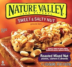 Nature Valley Sweet & Salty Nut Granola Bars, Roasted Mixed Nut, 6-Count Boxes (Pack of 6)