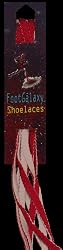 Foot Galaxy Reversible Double-Sided Red and White Flat Laces