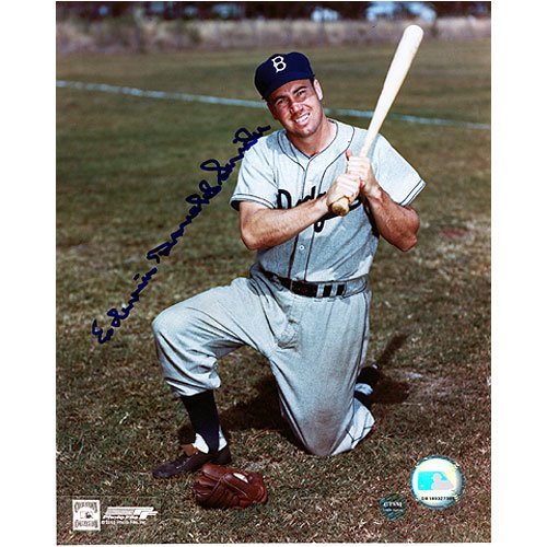 Duke Snider Brooklyn Dodgers 8x10 Autographed Photograph with Edwin Donald Snider Inscription