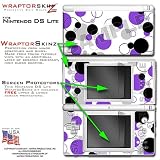 Nintendo DS Lite Lots Of Dots Purple on White WraptorSkinz TM Skin Kit by TuneTattooz TM