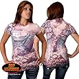 Hot Leathers Angel Wings Ladies Sublimation T-Shirt (Multi, X-Large)
