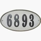 Qualarc RIG-4914 Ridgestone Oval Address Plaque System, Slate