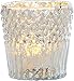 Luna Bazaar Vintage Mercury Glass Candle Holder (3-Inch, Ophelia Design, Silver)