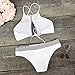 Cupshe Fashion Women's Stripe Splicing Front Cutout Padding Bikini Bathing Suit