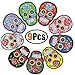 9 Pcs Skull Embroidered Patches,Iron On Patches, Sew On Applique Patchï¼ŒEmbroidery Patches, Cool Patches for Men, Women, Boys, Girls, Kids