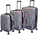 Kemyer 888 Vintage World Series Lightweight 3-PC Expandable Hardside Spinner Luggage Set (Eiffel Tower)