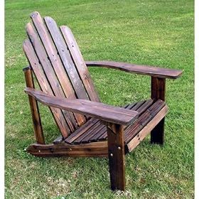 Patio adirondack chair burnt brown cedar wood high back support lead free by