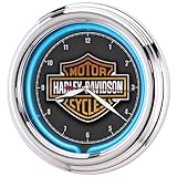 Harley-Davidson® Essential Bar & Shield Neon Clock