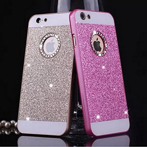 2015 PC Bling Logo Window Luxury phone case Shinning back cover Sparkling case for iPhone 6/6S (Assorted Color) , white