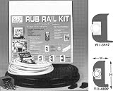 Taco VINYL RUB RAIL, BLK/WHT 50' V11-3426BWK50-2