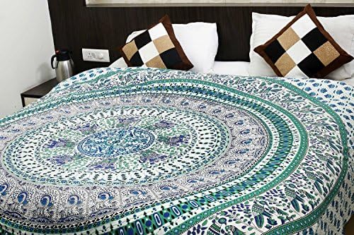 Hippie Hippy Indian Reversible Quilt Cover Throw Handmade Mandala Coverlet Cotton Duvet Doona Cover 80x82 Inch
