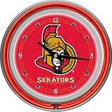 NEW NHL Ottawa Senators Neon Clock - 14 inch Diameter - NHL1400-OS
