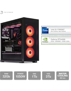 High End Gaming PC Gaming ! Sedatech Pro Gaming PC m.Wasserkuehlung, Intel i9-13900KF, 24x 3GHz, Geforce RTX4090, 32GB DDR5, 1TB SSD M.2, 3TB HDD, WLAN, Bluetooth, USB C, ohne OS, Desktop Computer 3930e