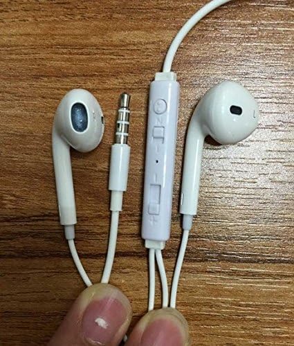 3.5mm jack mobile phones Universal wire tuning ear headphones ， Answer and Hang up Key Two Mode Compatible with All Phone (White)