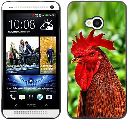iKiki-Tech Hard Case Cover for HTC One M7 - Cool Funny Rooster Cock