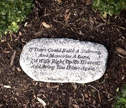 Memorial If Tears Could Build A Stairway Garden Rock Stone Plaque