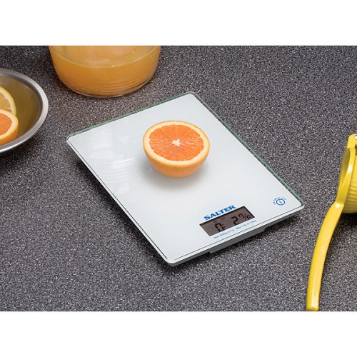 Salter Glass Kitchen Scale - Painted White