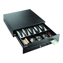 MMF Industries Steelmaster Magic Touch Model 1060 GT Cash Drawer with Keyed Lock, 4.75 x 18 x 16.7 Inches, Black (2251060GT04)