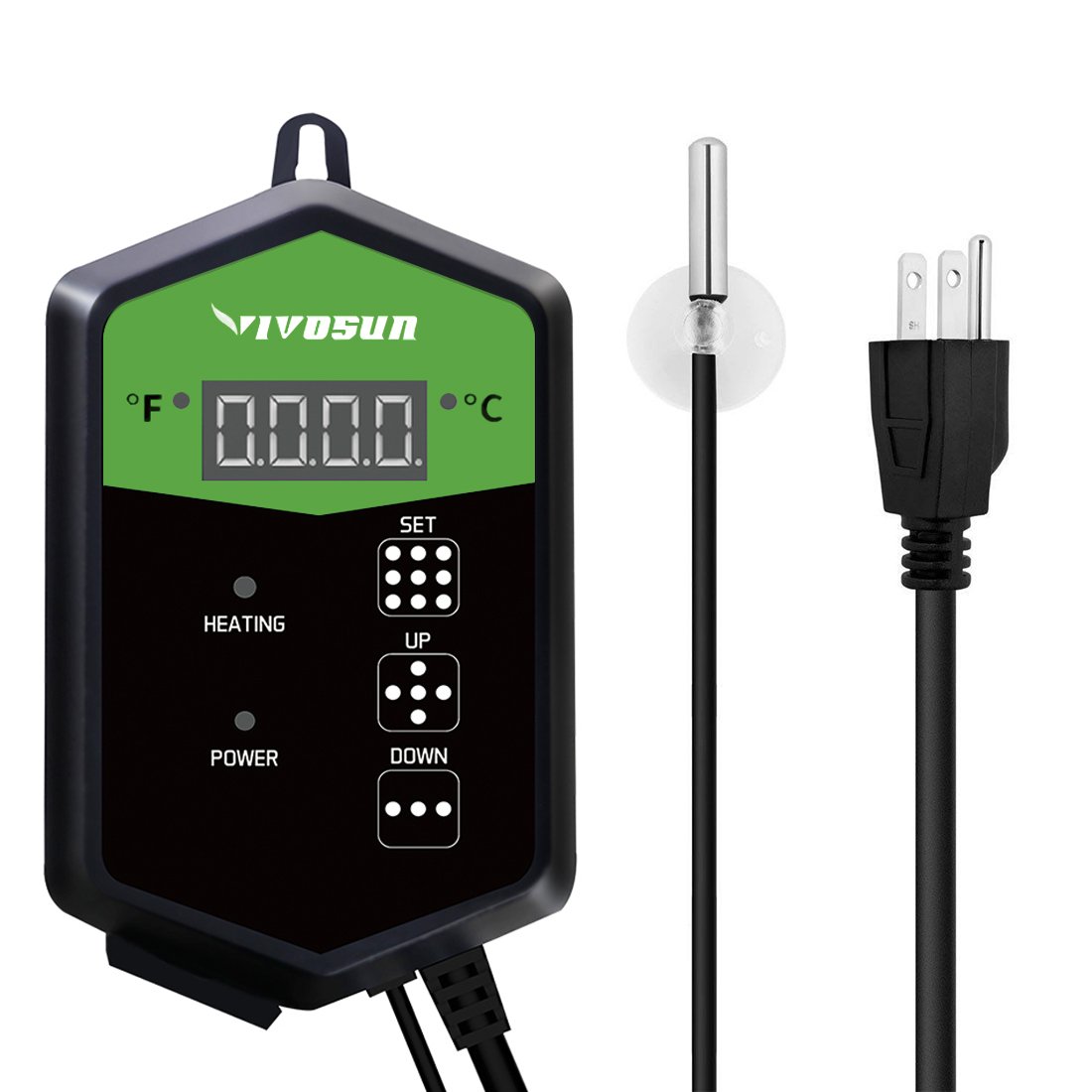 VIVOSUN 10"x20" Seedling Heat Mat and Digital Thermostat Combo Set MET