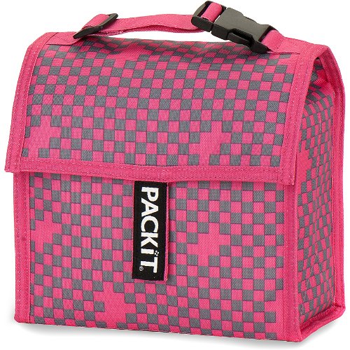 PackIt Checker Pink Freezable Mini Cooler Scot L. Salvadoret
