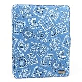 JAVOedge Bandana Axis Case with Sleep/Wake Function for the Apple iPad 2 (Blue) - Past Generation
