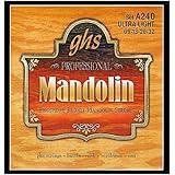 GHS Strings A240 Phosphor Bronze Mandolin Strings, Loop End, Ultra Light (.009-032)
