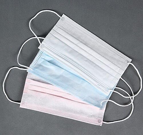 100 OPCC Disposable earloop face mask three non-woven thick dust masks medical anti-influenza anti-odor white (Pack of 100)