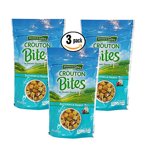 Hidden Valley Buttermilk Ranch Crouton Bites, 70.8 g, Pack of 3 Food