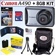 Canon PowerShot A490 10.1 MP Digital Camera + 8GB Accessory Kit