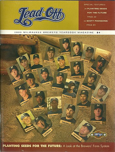 Lead Off 2003 Milwaukee Brewers Yearbook Magazine