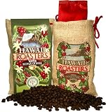 Award Winning Farm Roasted 100% Kona Coffee, Whole Bean, Dark Roast 7 Oz
