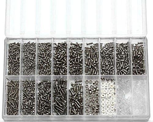 1000Pcs Micro Eyeglass Sunglass Spectacles Watch Tiny Screws Nut Assortment Repair Tool Kit Set Stainless Steel Screws