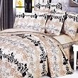 Blancho Bedding - [Beige Brown Classic] 100% Cotton Comforter Cover/Duvet Cover Combo