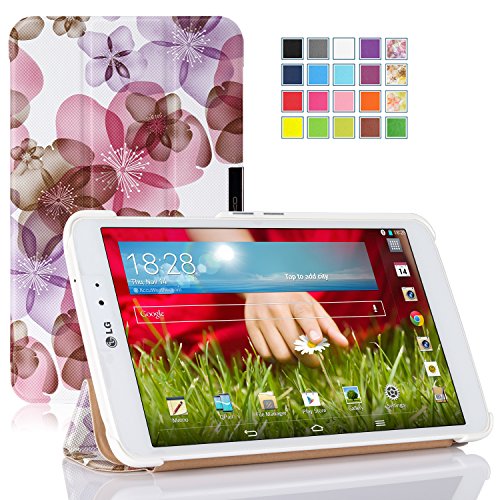 MoKo LG G Pad 8.3 Case - Ultra Slim Lightweight Smart-shell Stand Case for LG G PAD 8.3 Wifi Version V500/V510 & Verizon 4G LTE VK810, Floral PURPLE (With Smart Cover Auto Wake / Sleep) MoKo LG G Pad 8.3 Case - Ultra Slim Lightweight Smart-shell Stand Case for LG G PAD 8.3 Wifi Version V500/V510 & Verizon 4G LTE VK810, Floral PURPLE (With Smart Cover Auto Wake / Sleep)