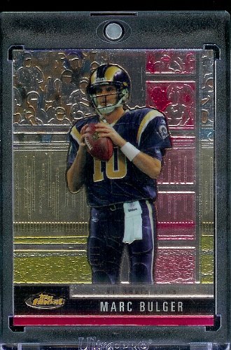 2008 Topps Finest Football Card - Marc Bulger / St. Louis Rams / NFL Trading Card in Protective Display Case!