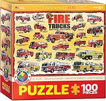 Fire Trucks 100 Piece Jigsaw Puzzle
